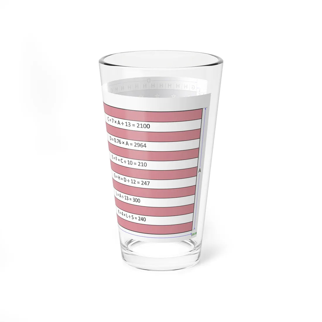 Flag of the United States construction sheet (United States) Pint Glass 16oz - Go Mug Yourself