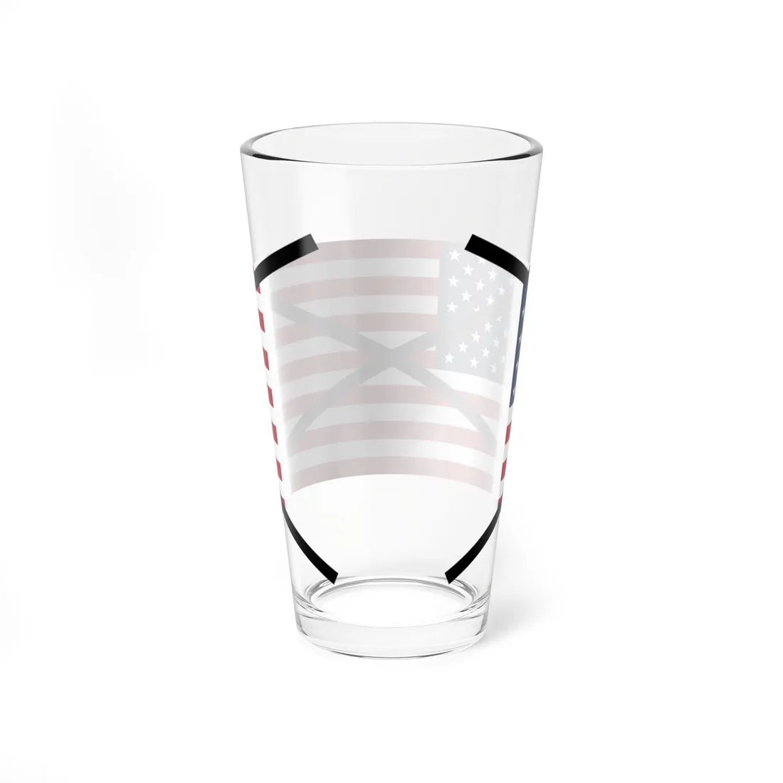 Flag of the United States crossed out (United States) Pint Glass 16oz - Go Mug Yourself