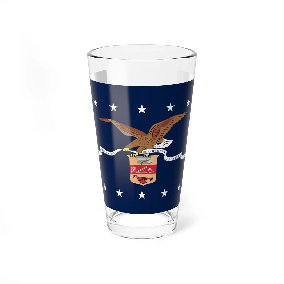 Flag of the United States Department of Labor (United States) Pint Glass 16oz 16oz - Go Mug Yourself