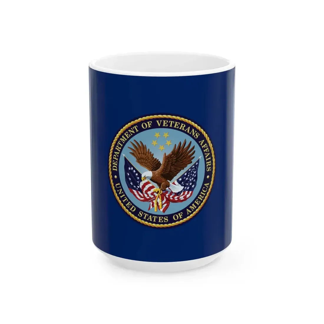 Flag of the United States Department of Veterans Affairs (United States) White Coffee Mug 15oz - Go Mug Yourself