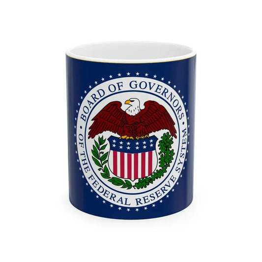 Flag of the United States Federal Reserve (United States) White Coffee Mug 11oz - Go Mug Yourself