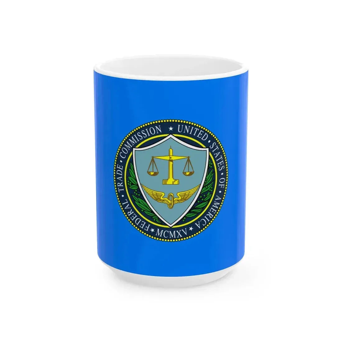 Flag of the United States Federal Trade Commission (United States) White Coffee Mug 15oz - Go Mug Yourself