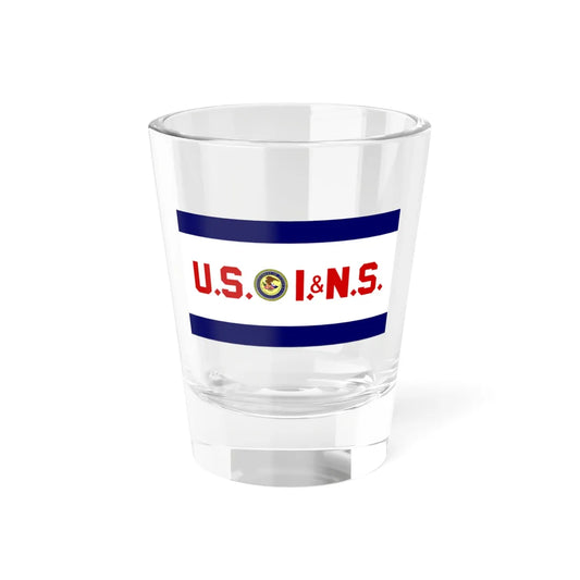 Flag of the United States Immigration and Naturalization Service (United States) Shot Glass 1.5oz 1.5oz - Go Mug Yourself