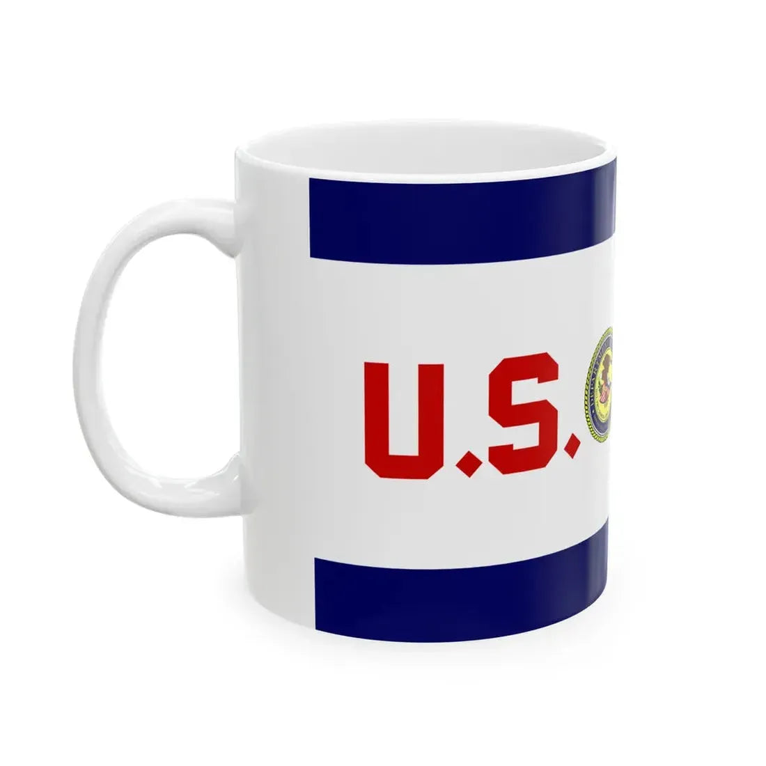 Flag of the United States Immigration and Naturalization Service (United States) White Coffee Mug - Go Mug Yourself