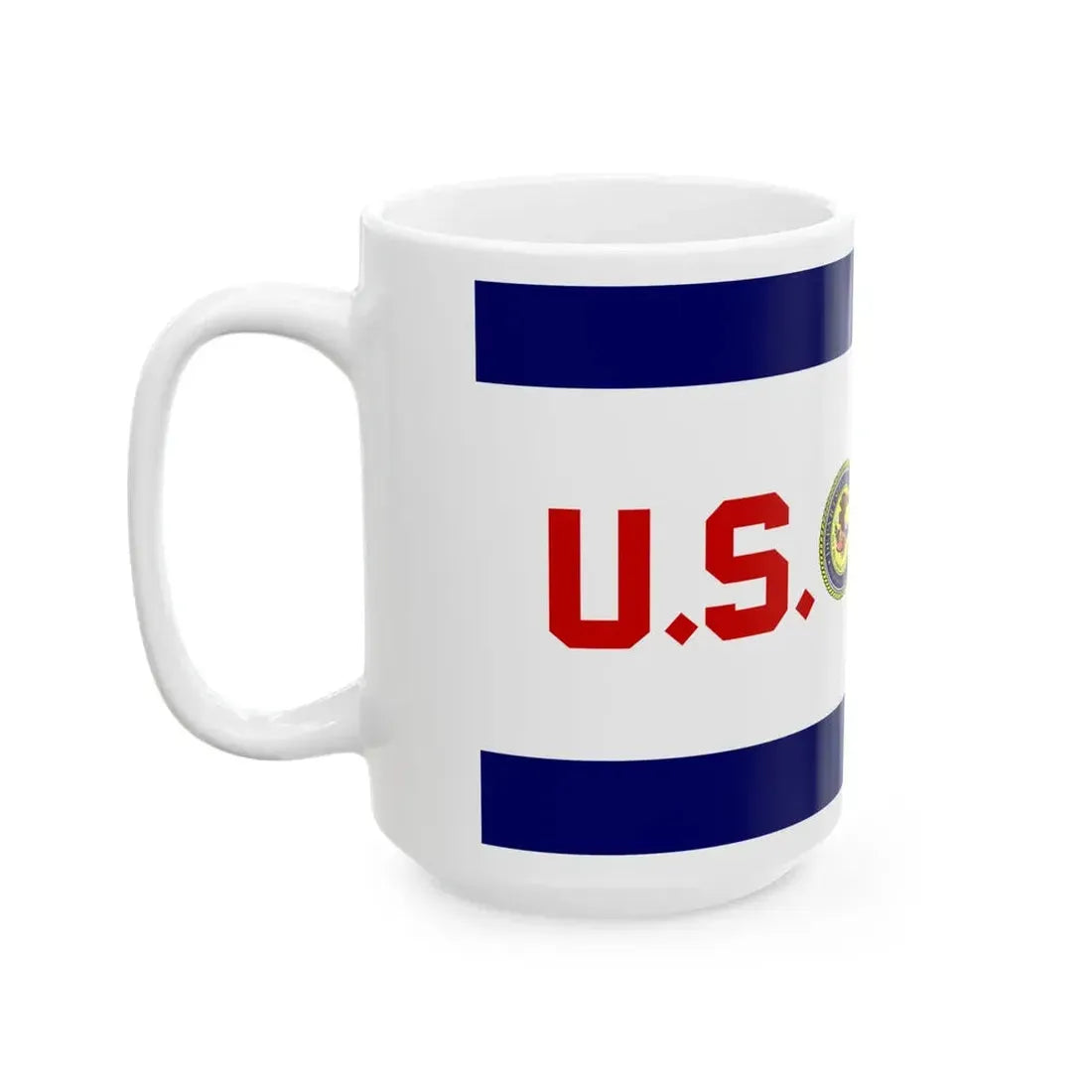 Flag of the United States Immigration and Naturalization Service (United States) White Coffee Mug - Go Mug Yourself