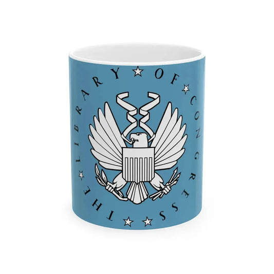 Flag of the United States Library of Congress 2 (United States) White Coffee Mug 11oz - Go Mug Yourself