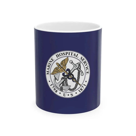 Flag of the United States Marine Hospital Service (United States) White Coffee Mug 11oz - Go Mug Yourself