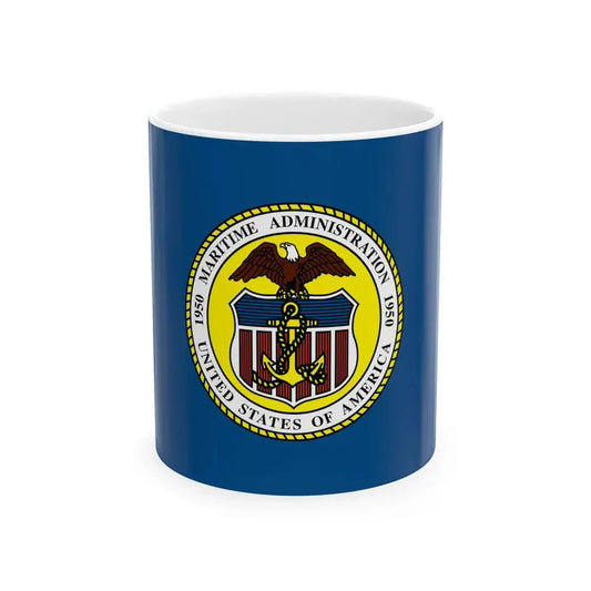 Flag of the United States Maritime Administration (United States) White Coffee Mug 11oz - Go Mug Yourself