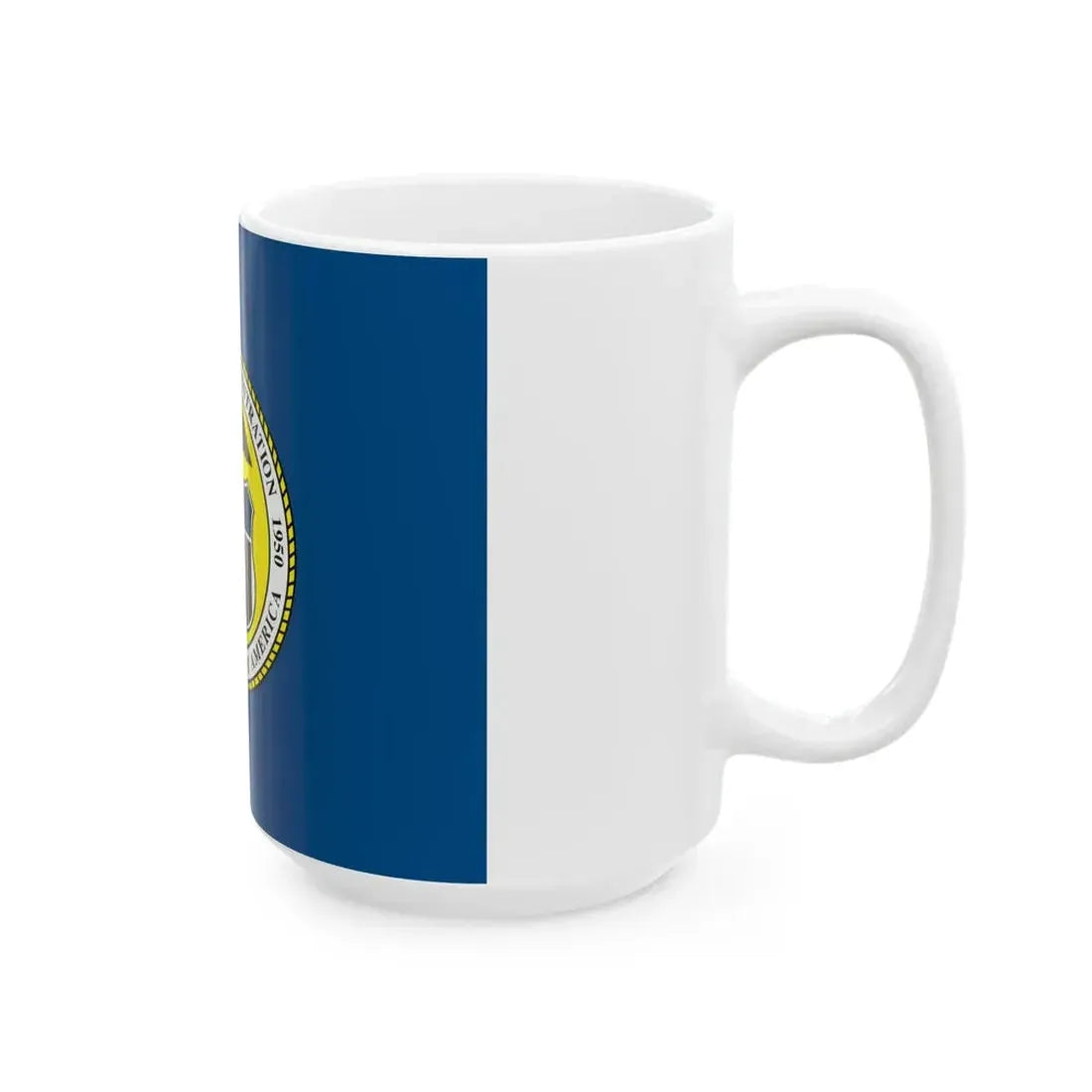 Flag of the United States Maritime Administration (United States) White Coffee Mug - Go Mug Yourself