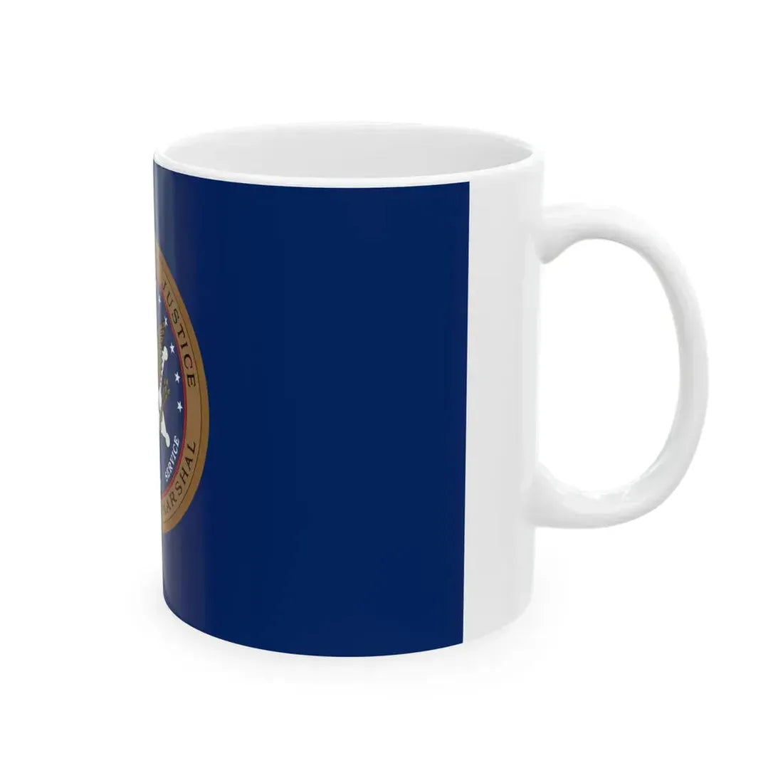 Flag of the United States Marshals Service (United States) White Coffee Mug - Go Mug Yourself