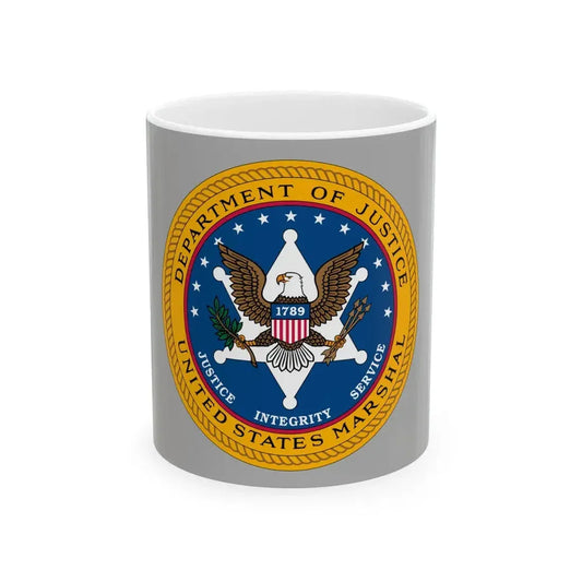 Flag of the United States Marshals Service variant (United States) White Coffee Mug 11oz - Go Mug Yourself