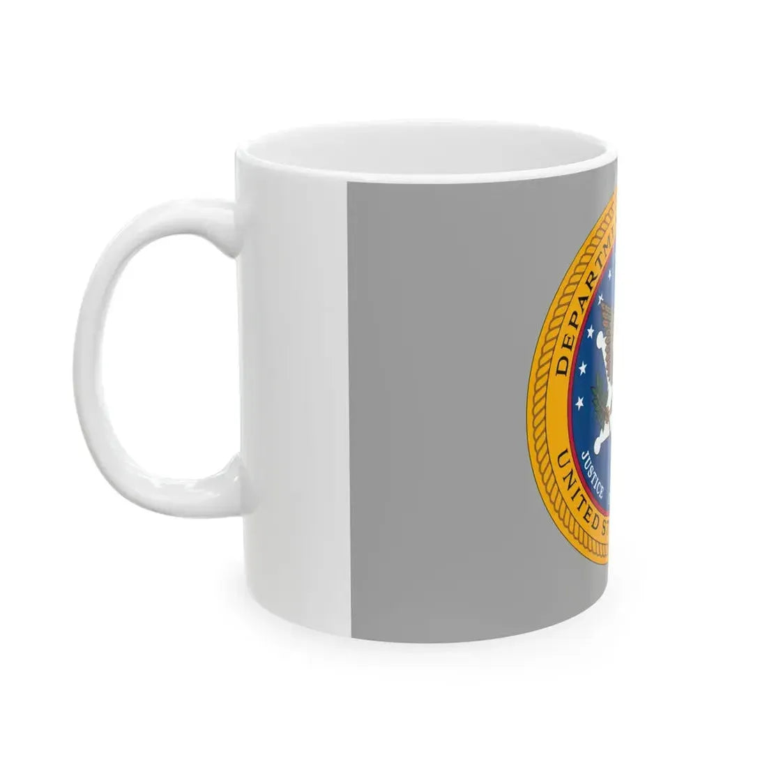 Flag of the United States Marshals Service variant (United States) White Coffee Mug - Go Mug Yourself
