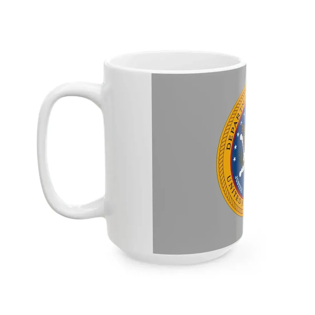 Flag of the United States Marshals Service variant (United States) White Coffee Mug - Go Mug Yourself