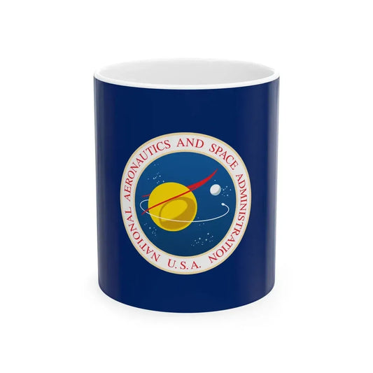 Flag of the United States National Aeronautics and Space Administration (United States) White Coffee Mug 11oz - Go Mug Yourself