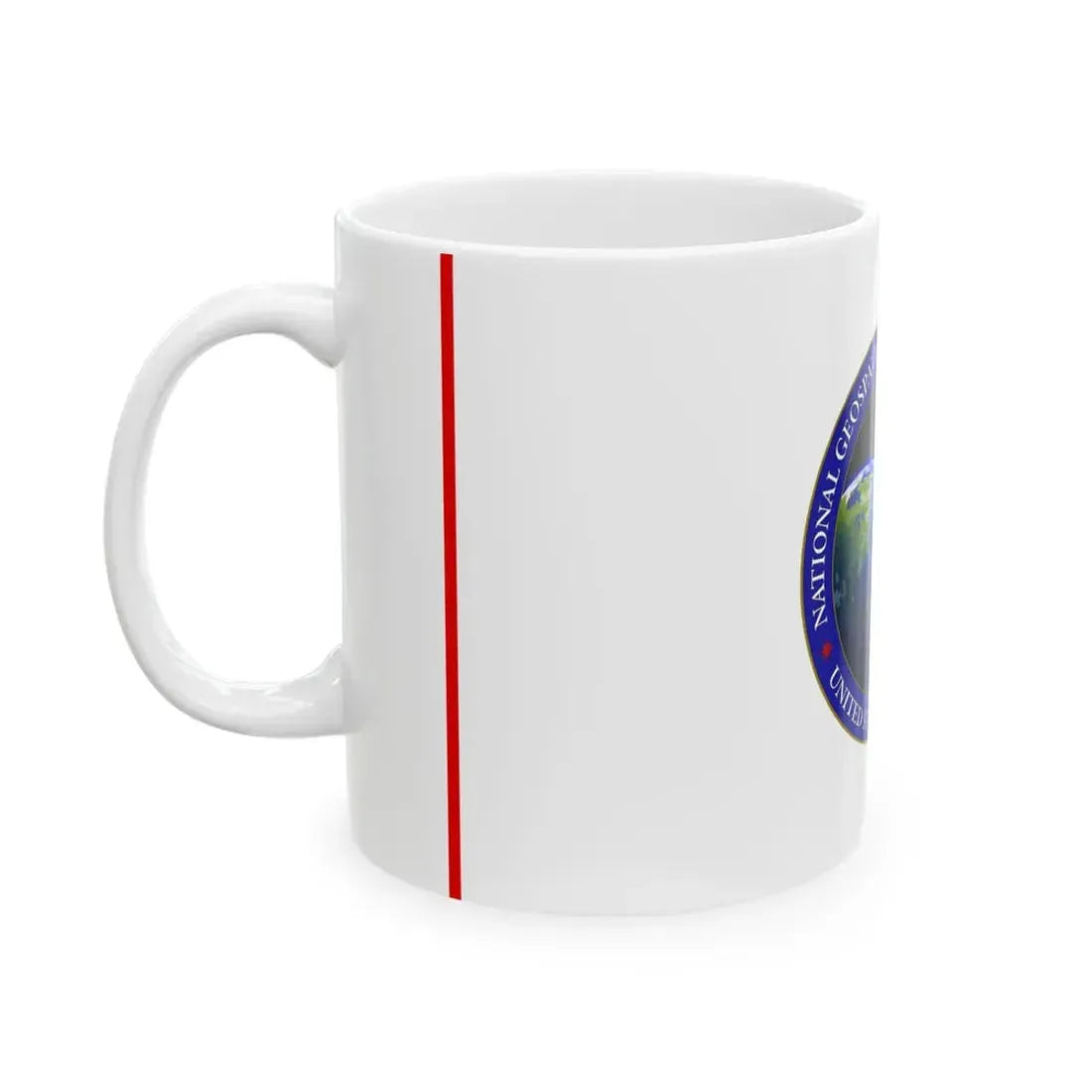 Flag of the United States National Geospatial-Intelligence Agency (United States) White Coffee Mug - Go Mug Yourself