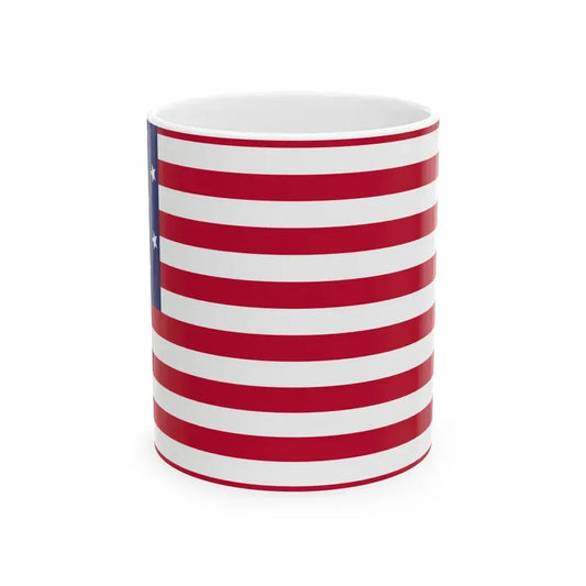 Flag of the United States of America 1795-1818 (United States) White Coffee Mug 11oz - Go Mug Yourself