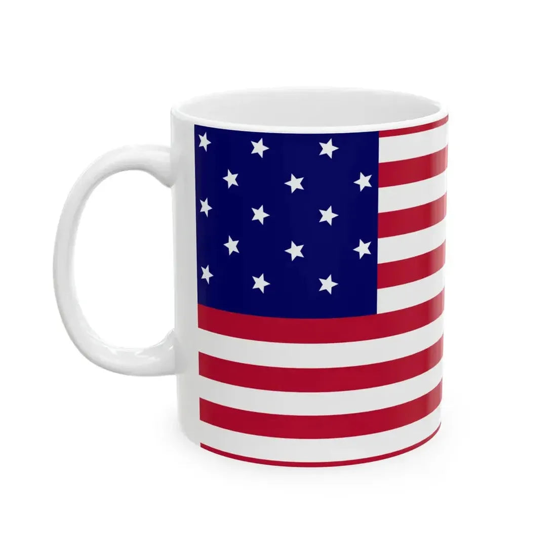 Flag of the United States of America 1795-1818 (United States) White Coffee Mug - Go Mug Yourself