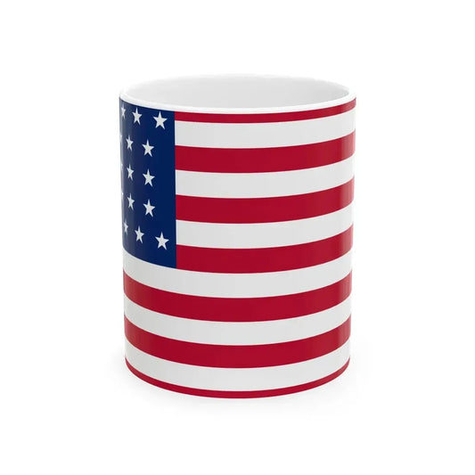 Flag of the United States of America 1858-1859 (United States) White Coffee Mug 11oz - Go Mug Yourself