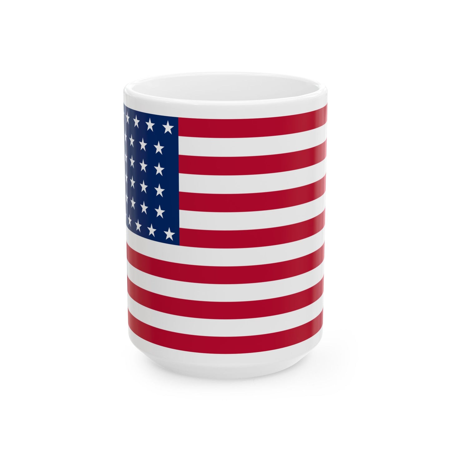 Flag of the United States of America 1891-1896 (United States) White Coffee Mug-15oz-Go Mug Yourself