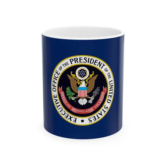 Flag of the United States Office of Homeland Security (United States) White Coffee Mug 11oz - Go Mug Yourself