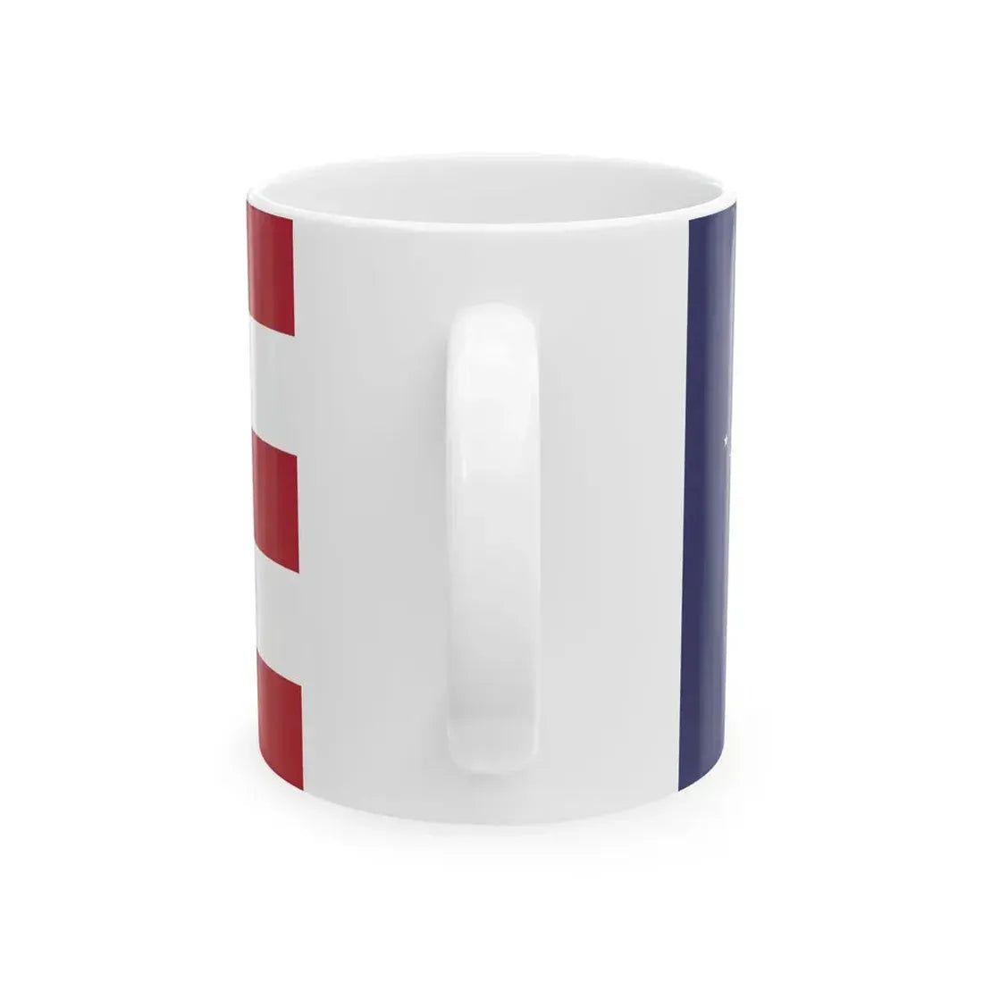 Flag of the United States pentagonal arrangement and Pennsylvania keystone symbol (United States) White Coffee Mug - Go Mug Yourself