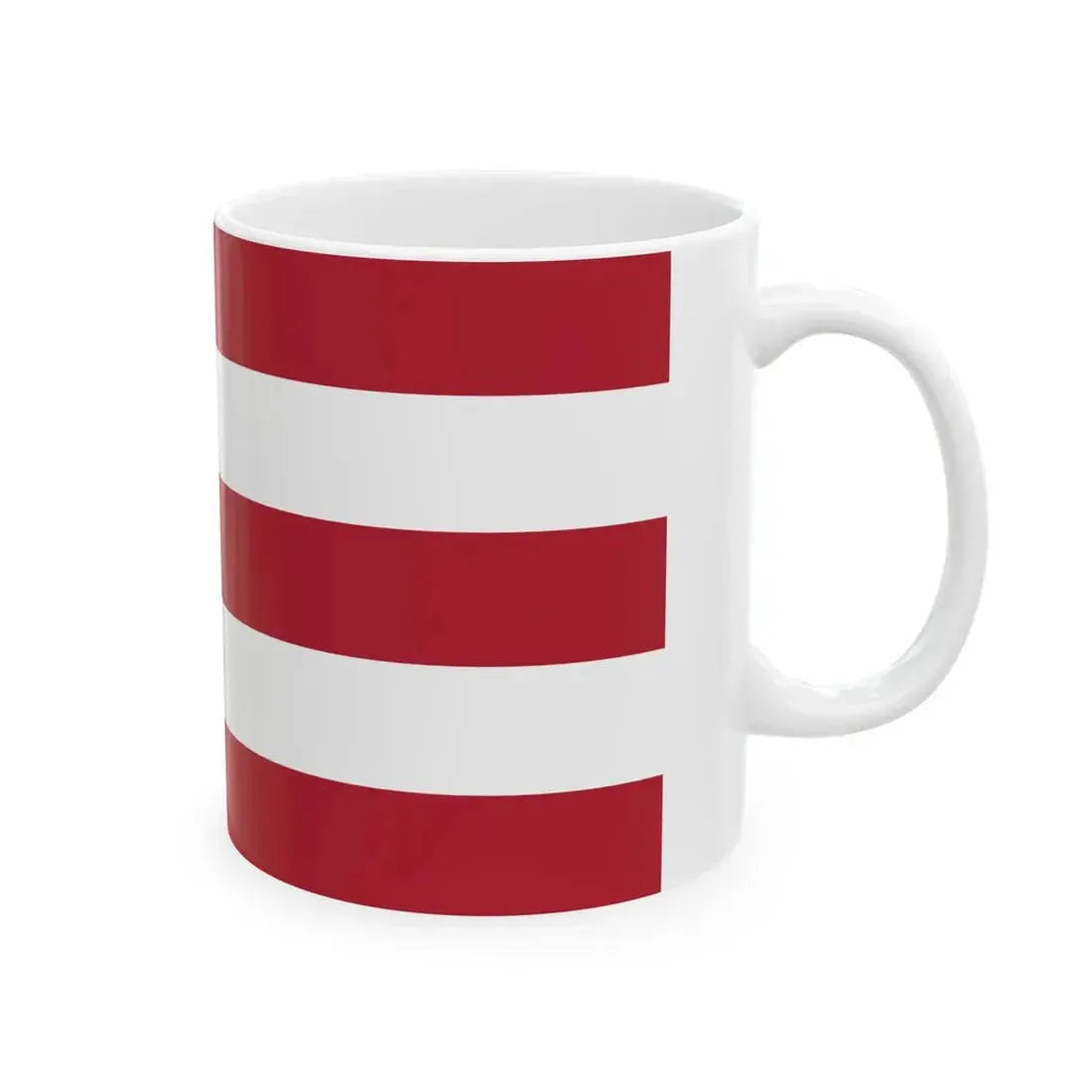 Flag of the United States pentagonal arrangement and Pennsylvania keystone symbol (United States) White Coffee Mug - Go Mug Yourself
