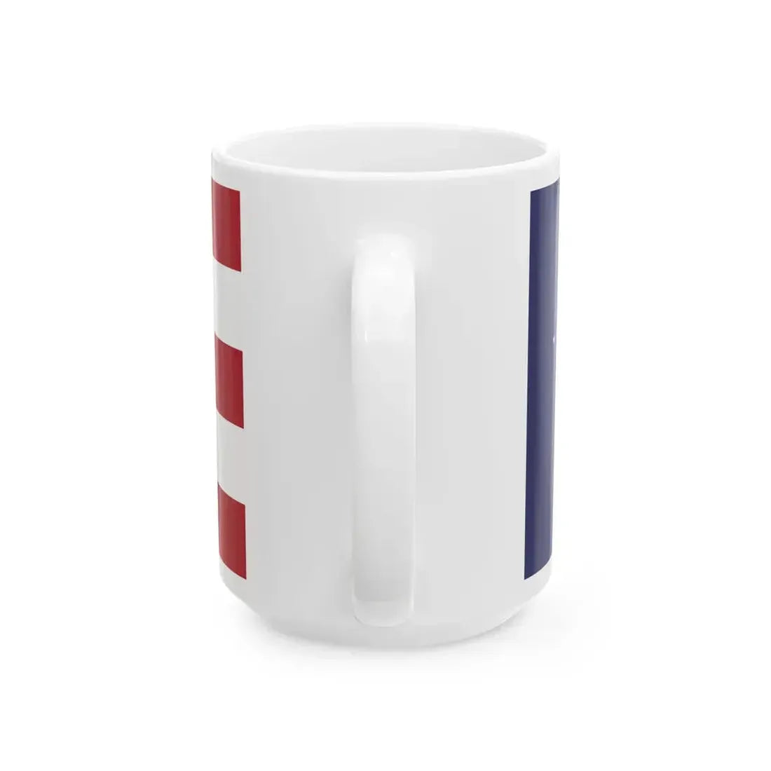 Flag of the United States pentagonal arrangement and Pennsylvania keystone symbol (United States) White Coffee Mug - Go Mug Yourself