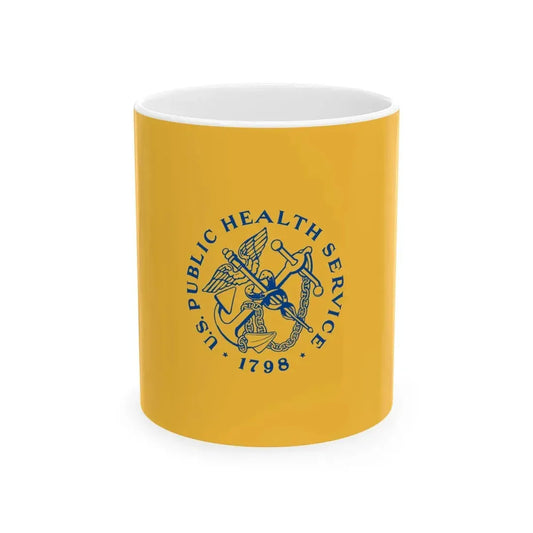 Flag of the United States Public Health Service (United States) White Coffee Mug 11oz - Go Mug Yourself