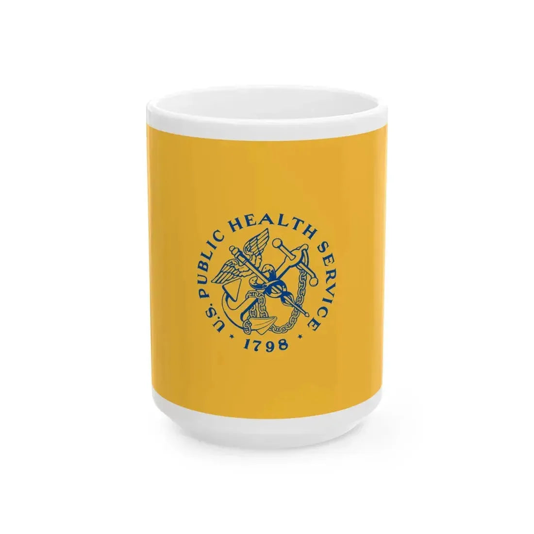 Flag of the United States Public Health Service (United States) White Coffee Mug 15oz - Go Mug Yourself