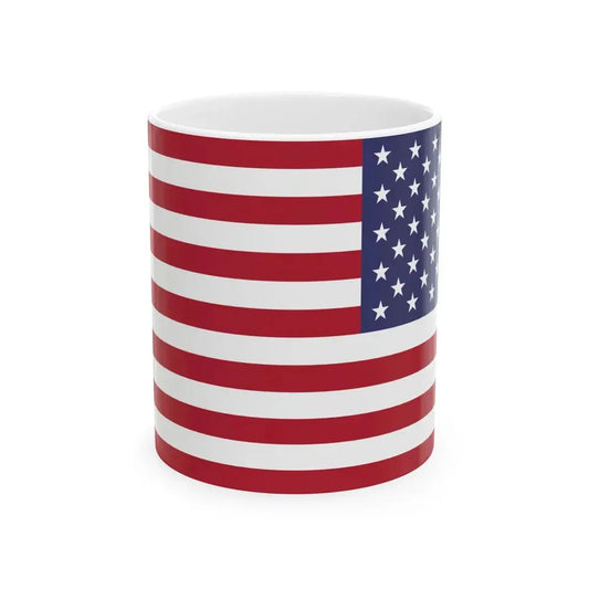 Flag of the United States reversed (United States) White Coffee Mug 11oz - Go Mug Yourself