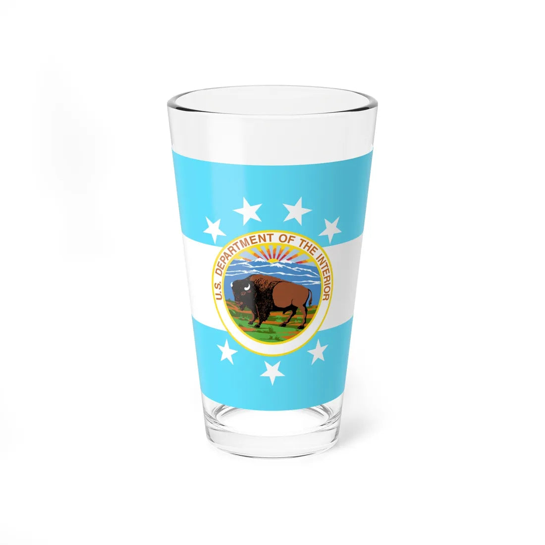 Flag of the United States Secretary of the Interior 1917-1934 (United States) Pint Glass 16oz 16oz - Go Mug Yourself