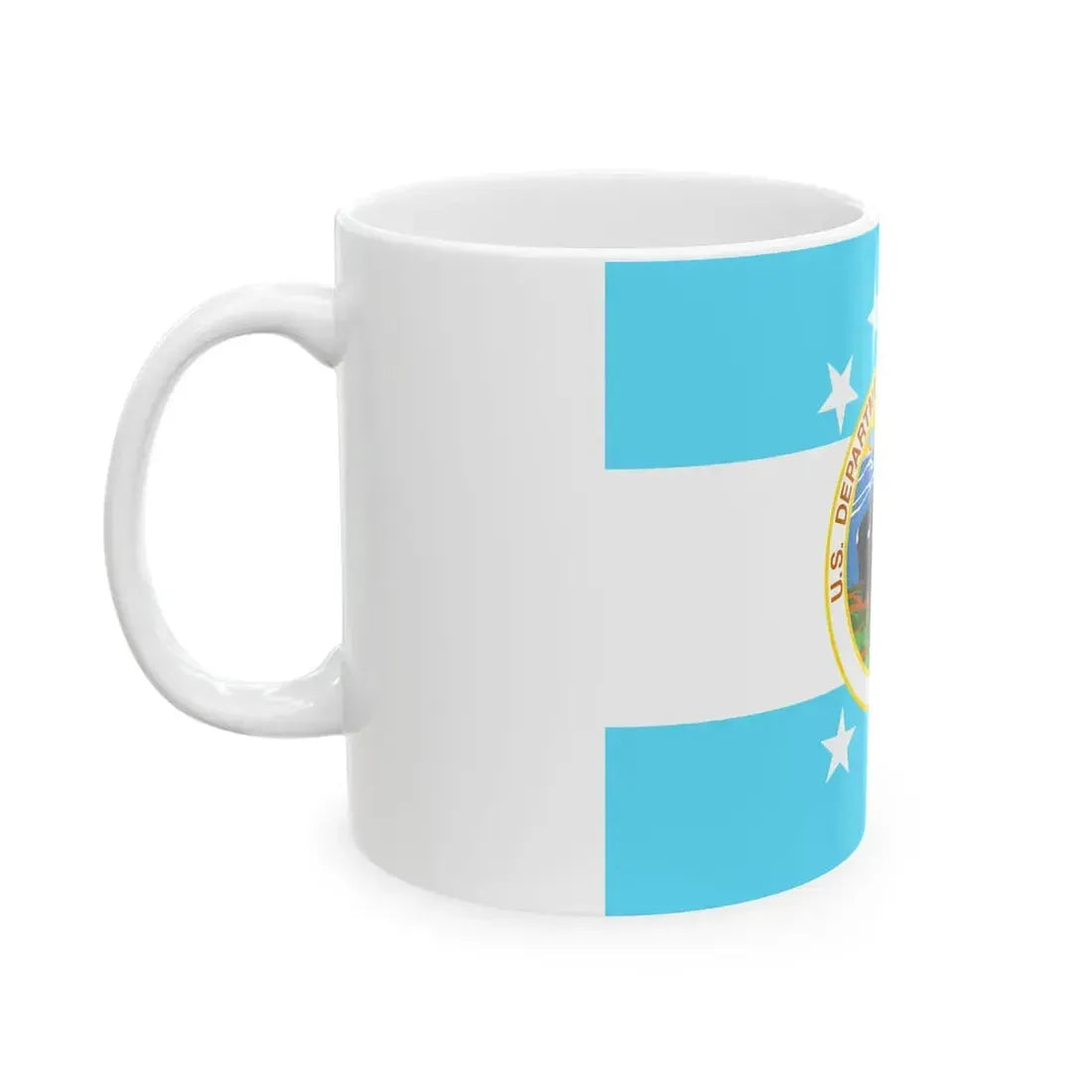 Flag of the United States Secretary of the Interior 1917-1934 (United States) White Coffee Mug - Go Mug Yourself
