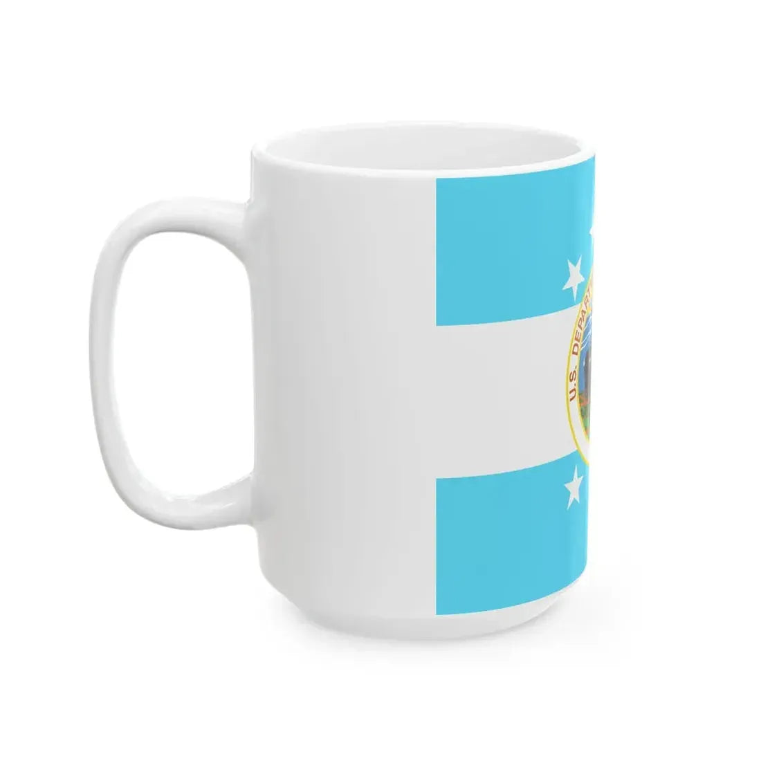 Flag of the United States Secretary of the Interior 1917-1934 (United States) White Coffee Mug - Go Mug Yourself