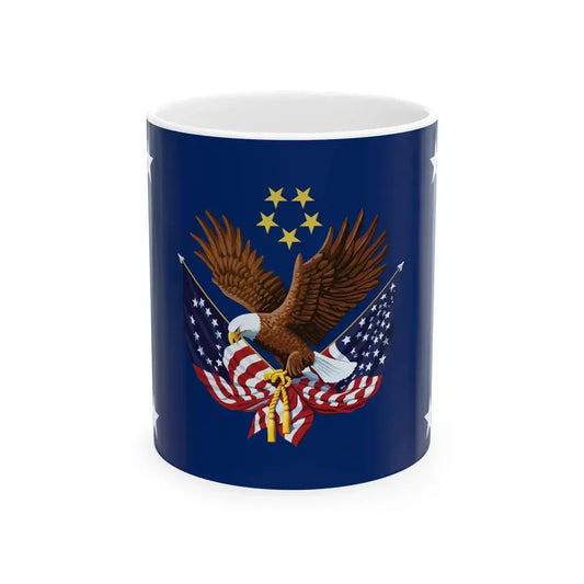 Flag of the United States Secretary of Veterans Affairs (United States) White Coffee Mug 11oz - Go Mug Yourself