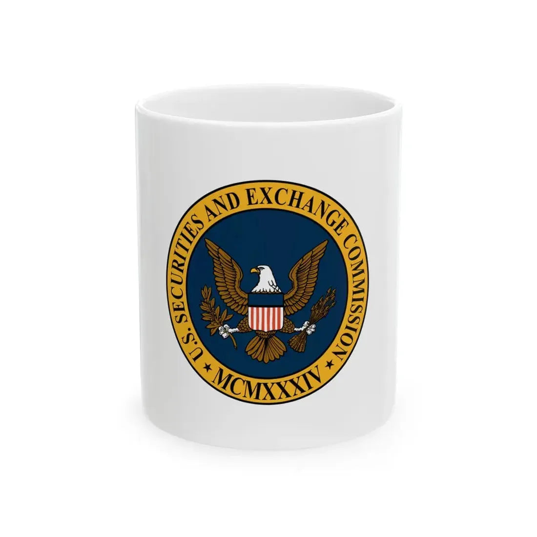 Flag of the United States Securities and Exchange Commission (United States) White Coffee Mug 11oz - Go Mug Yourself