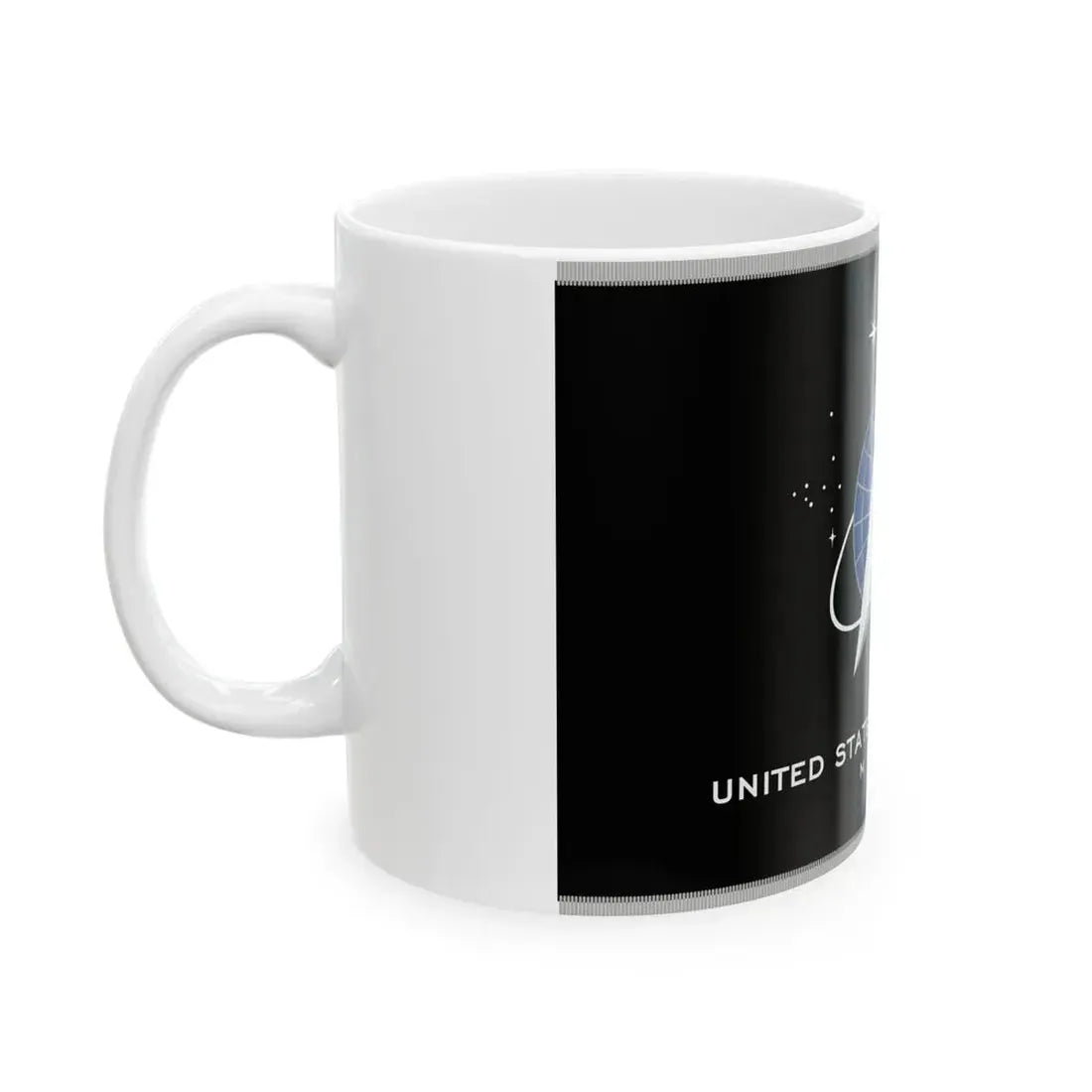 Flag of the United States Space Force fringed (United States) White Coffee Mug - Go Mug Yourself