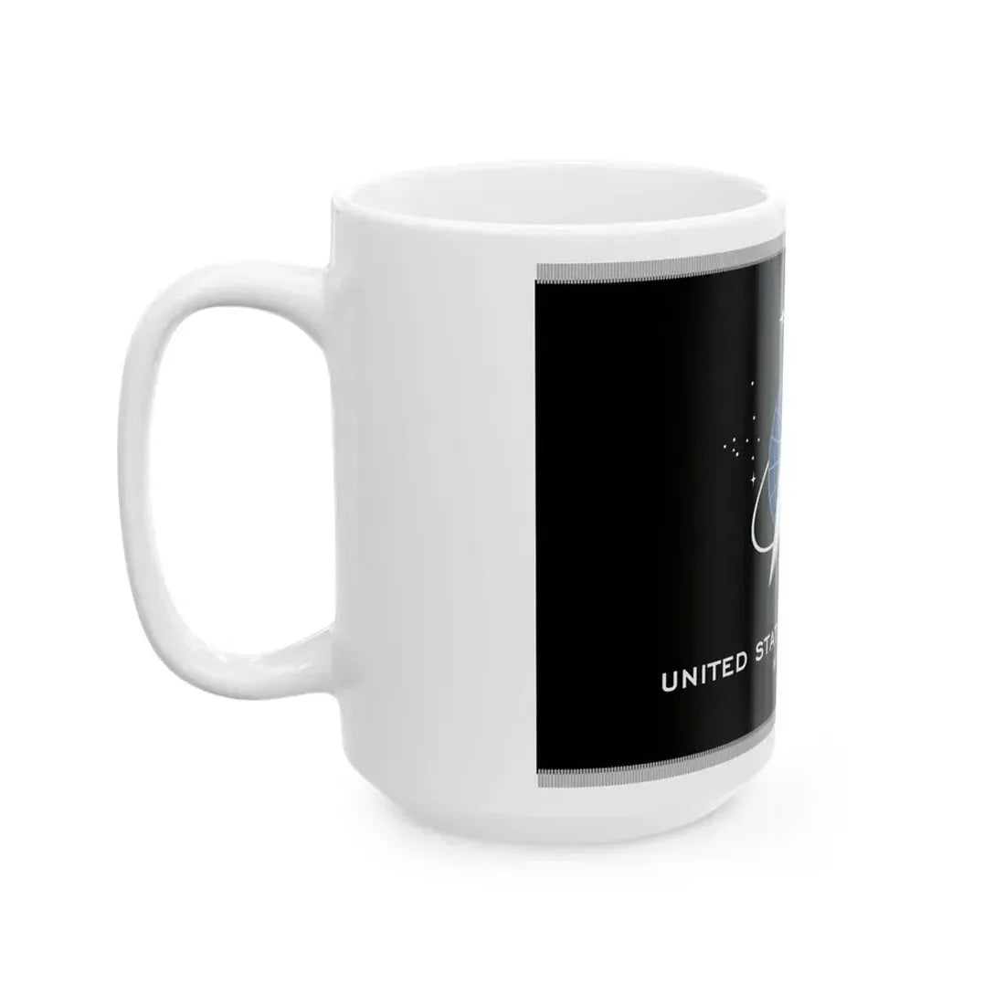 Flag of the United States Space Force fringed (United States) White Coffee Mug - Go Mug Yourself
