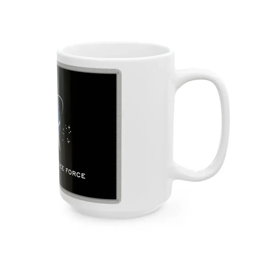 Flag of the United States Space Force fringed (United States) White Coffee Mug - Go Mug Yourself