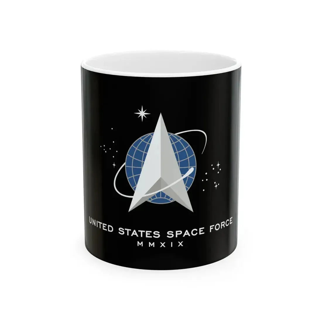 Flag of the United States Space Force (United States) White Coffee Mug 11oz - Go Mug Yourself