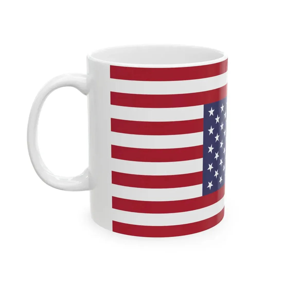 Flag of the United States symmetrical (United States) White Coffee Mug - Go Mug Yourself