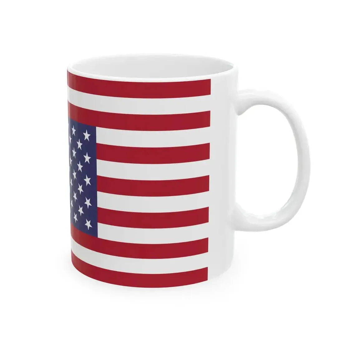 Flag of the United States symmetrical (United States) White Coffee Mug - Go Mug Yourself