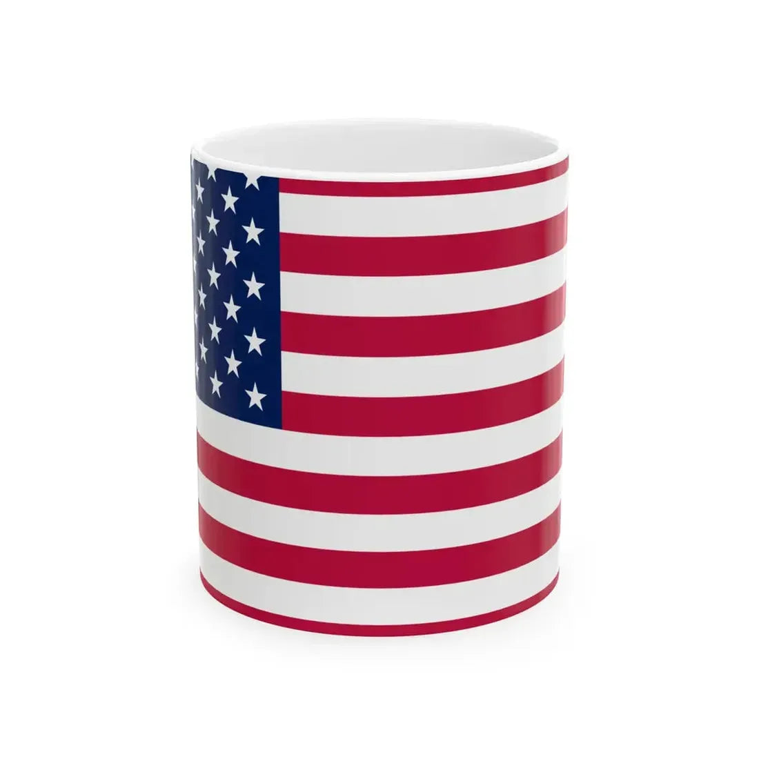 Flag of the United States Texas Color Standard (United States) White Coffee Mug 11oz - Go Mug Yourself