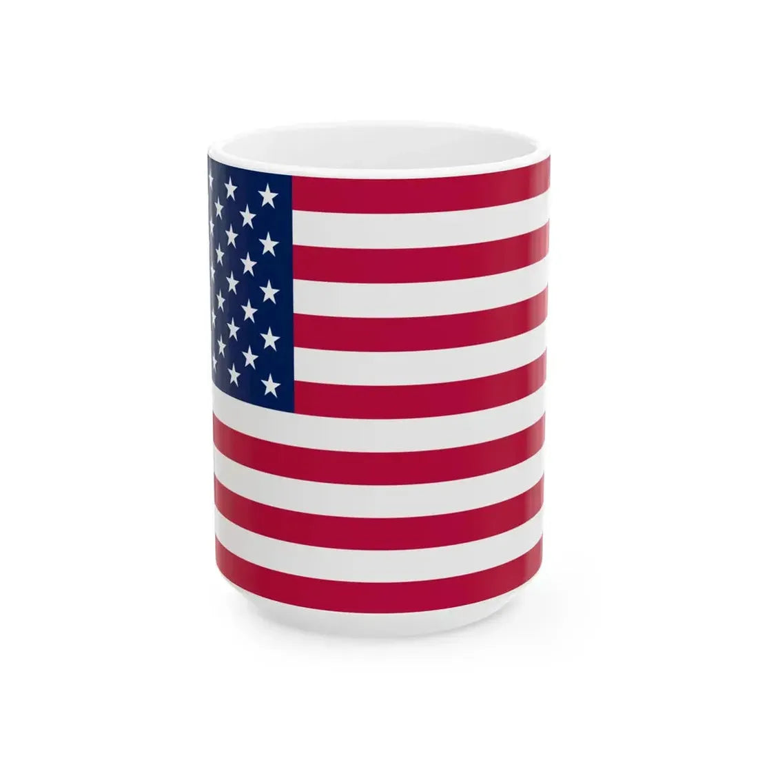 Flag of the United States Texas Color Standard (United States) White Coffee Mug 15oz - Go Mug Yourself