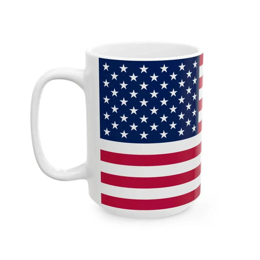 Flag of the United States Texas Color Standard (United States) White Coffee Mug - Go Mug Yourself