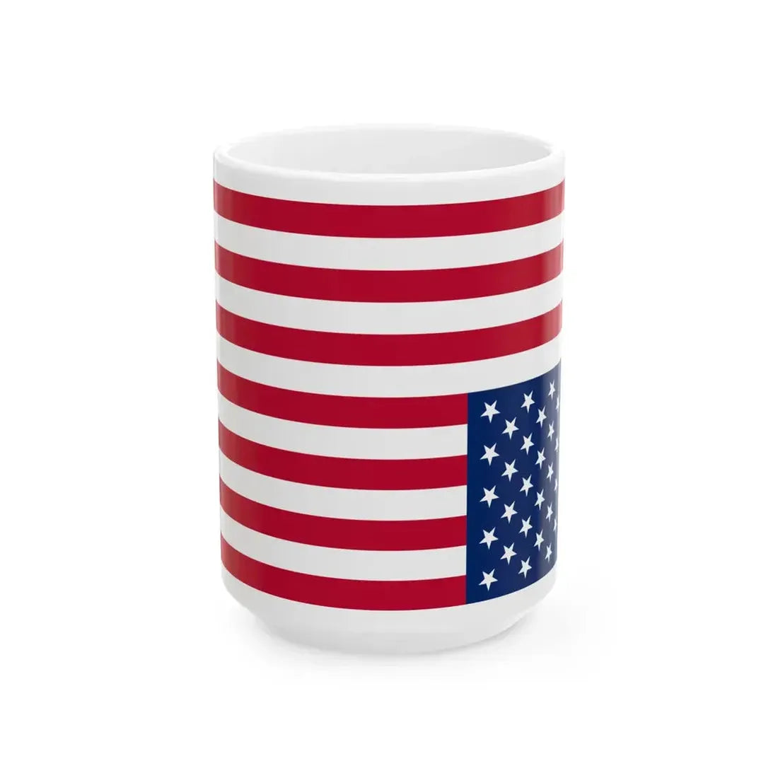 Flag of the United States upside down (United States) White Coffee Mug 15oz - Go Mug Yourself