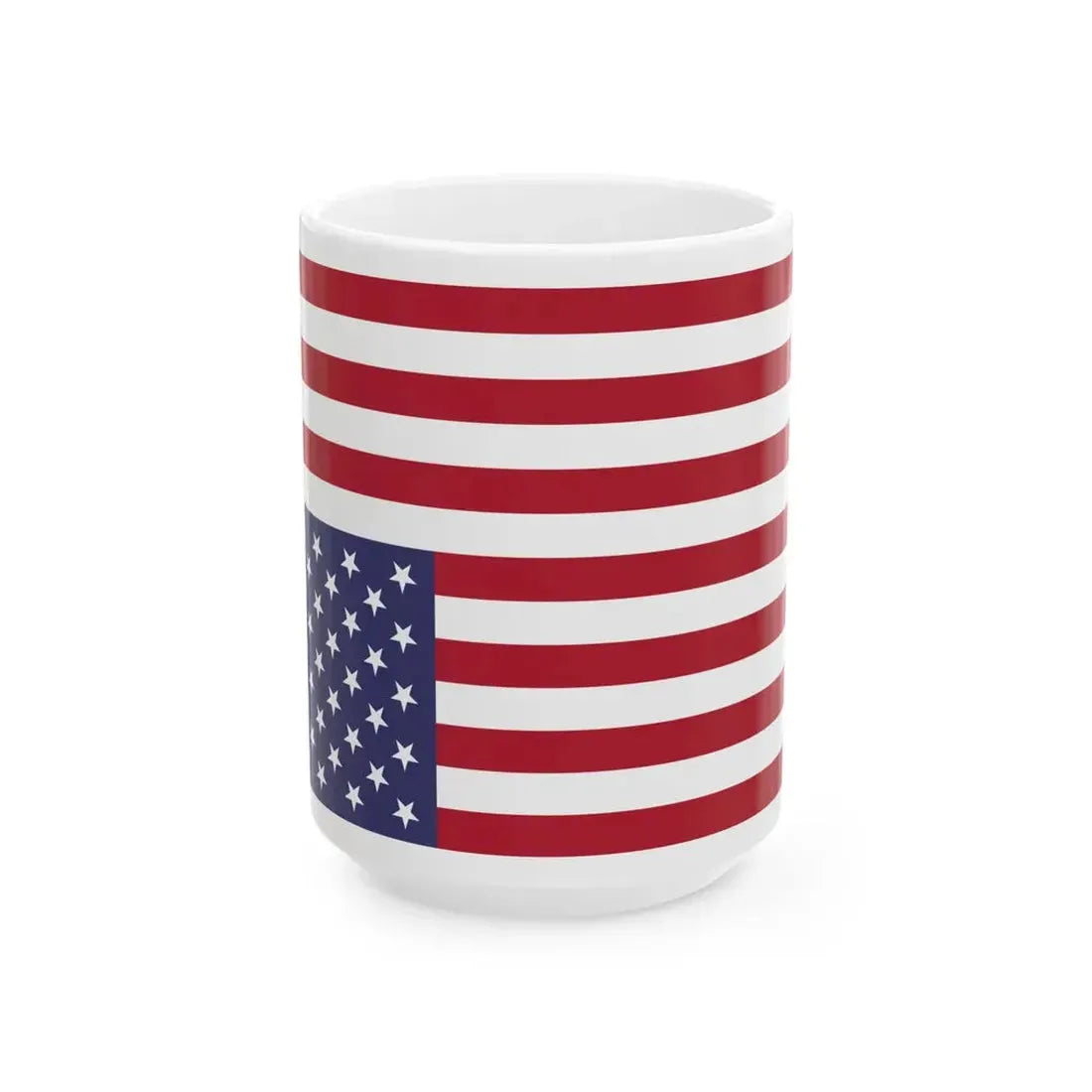 Flag of the United States vertically flipped (United States) White Coffee Mug 15oz - Go Mug Yourself