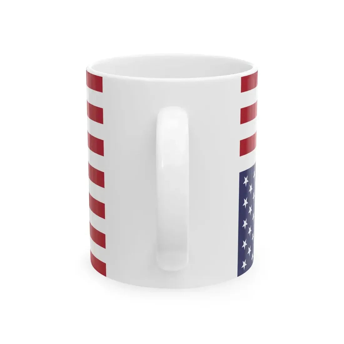 Flag of the United States vertically flipped (United States) White Coffee Mug - Go Mug Yourself