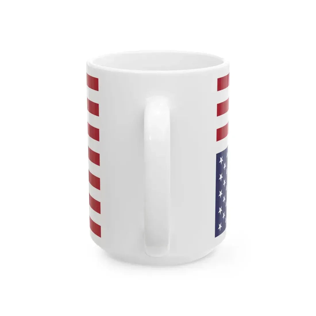 Flag of the United States vertically flipped (United States) White Coffee Mug - Go Mug Yourself