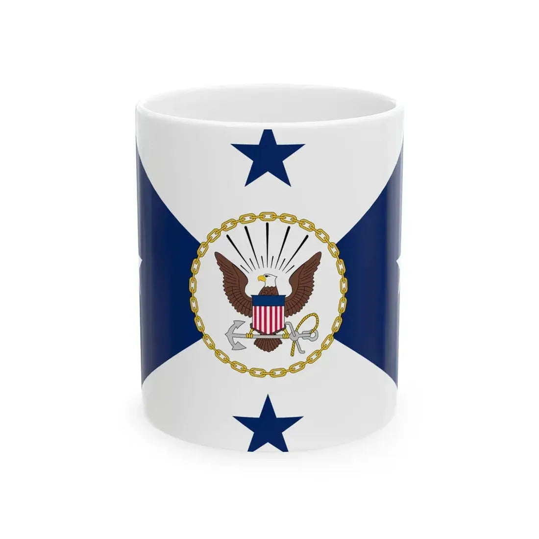 Flag of the United States Vice Chief of Naval Operations (United States) White Coffee Mug 11oz - Go Mug Yourself