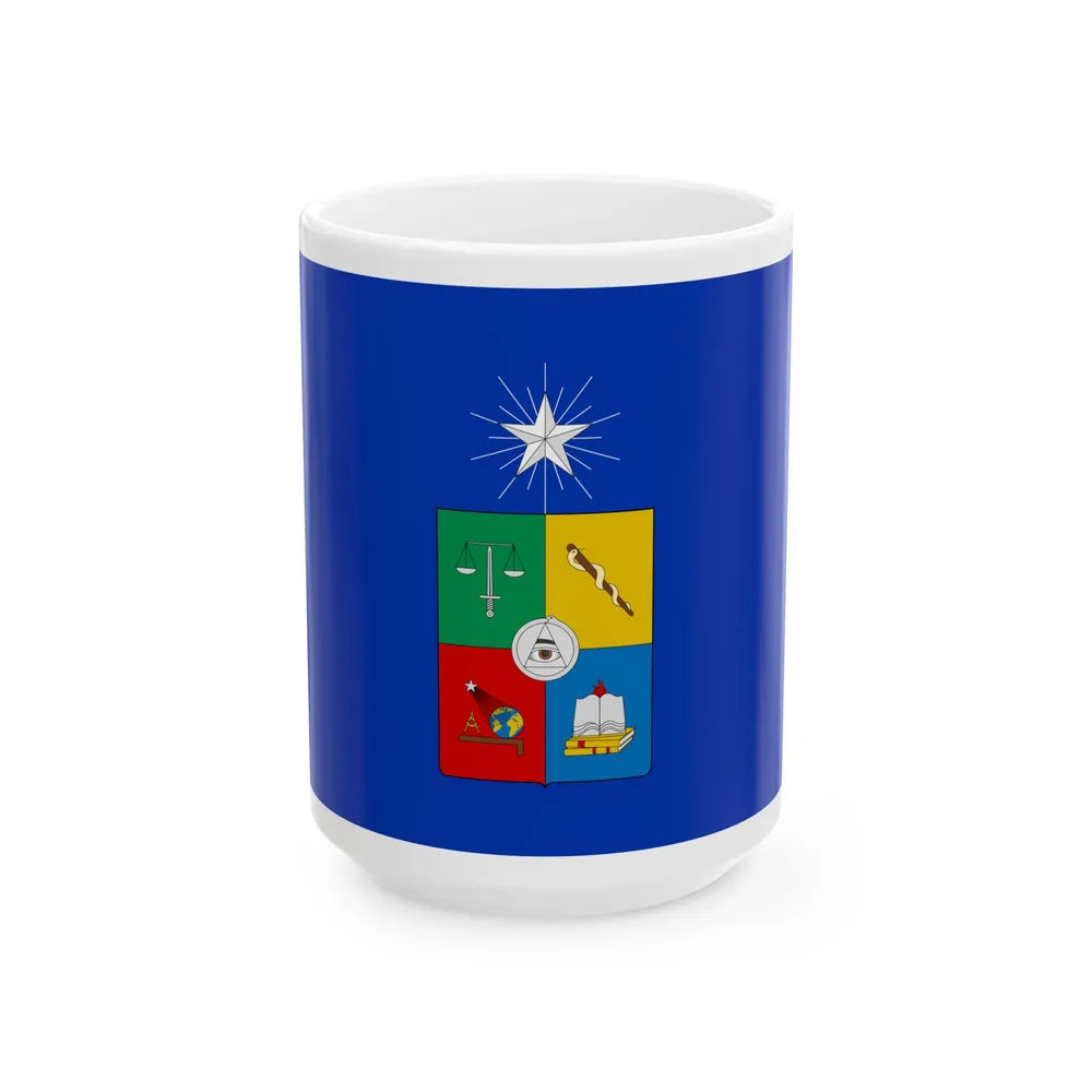 Flag of the University of Chile (Chile) White Coffee Mug 15oz - Go Mug Yourself